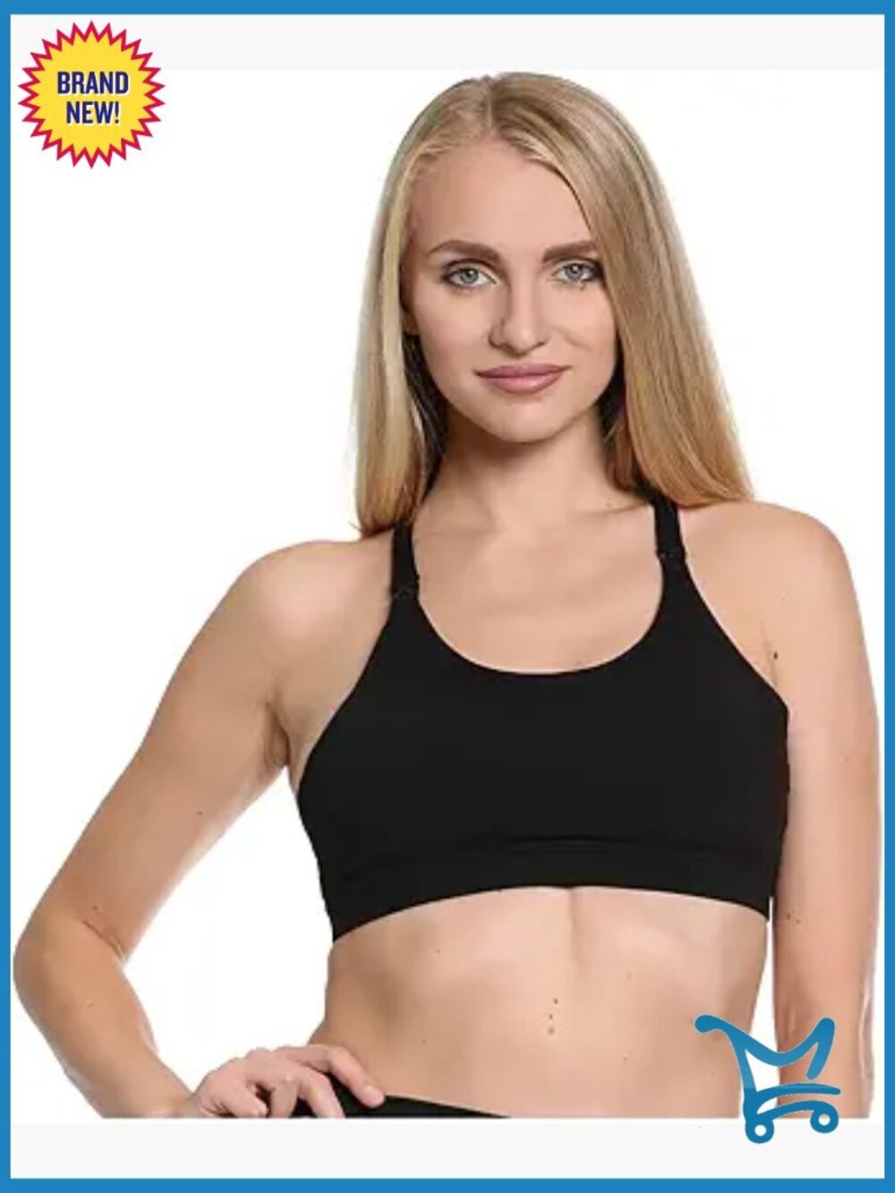 Medium Support Nursing & Pumping Sports Bra, Strappy Back, Maternity Bra